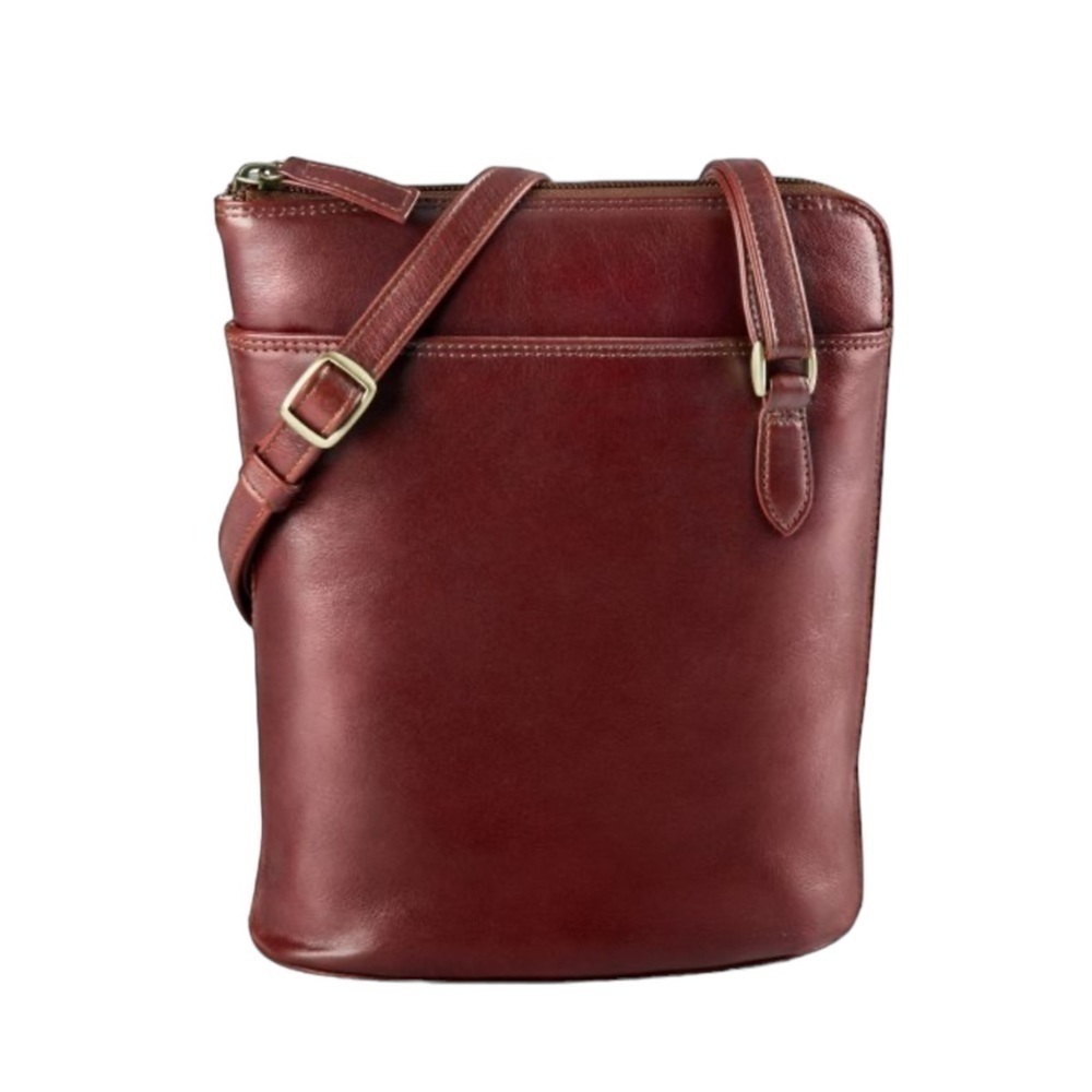 Derek Alexander Red Leather Crossbody Bag